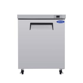 ORIKOOL Commercial 29" Undercounter Freezer 6.7 Cu. Ft. Single Door Stainless Steel Commercial Freezer
