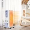 1500W Electric Oil Filled Radiator with 4 Bottom Wheels