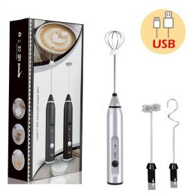 Milk Frothers Electric Wireless Handheld Blender With USB Electrical Mini Coffee Maker Whisk Mixer For Coffee Cappuccino Cream (Color: pink)