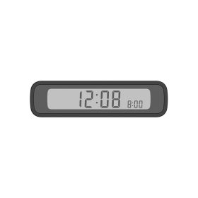 European And American Simple Intelligent Flip Fashion Alarm Clock (Color: Black)