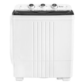 Twin Tub with Built-in Drain Pump XPB45-428S 20Lbs Semi-automatic Twin Tube Washing Machine for Apartment, Dorms, RVs, Camping and More (Color: as picture)